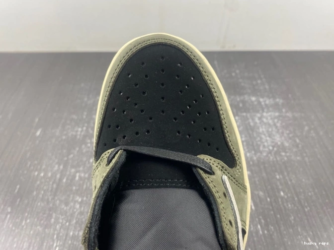 Rep Husky OG SP DM7866-002 'BLACK X TRAVIS SCOTT LOW AIR OLIVE' JORDAN 1 0705